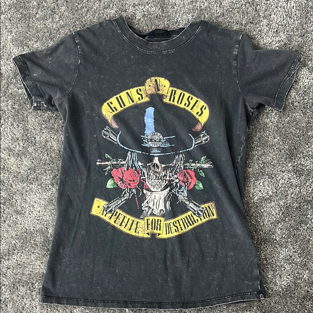 Cotton On Black Graphic Fitted Tee